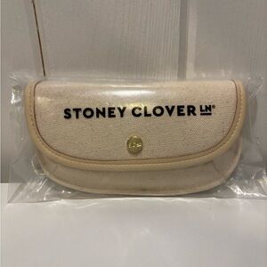 Stoney Clover Lane Natural Canvas Glasses Case - Sand Vegan Leather